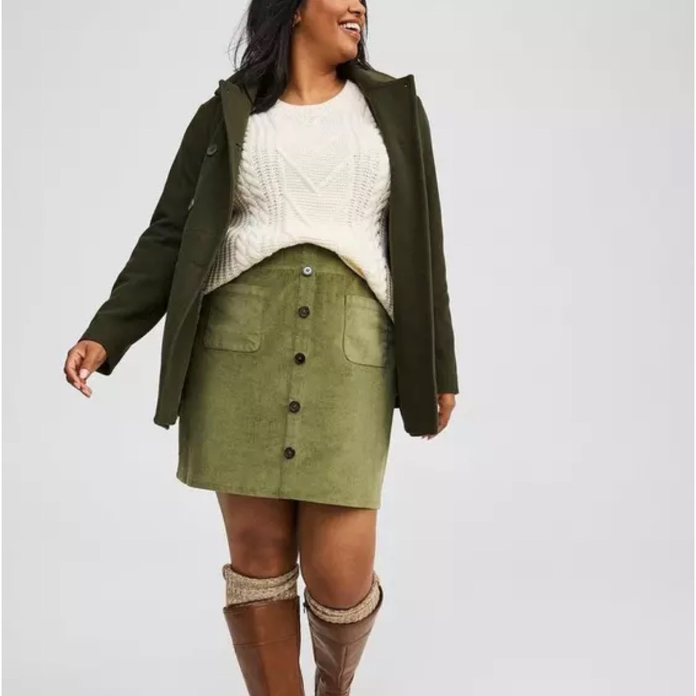 Torrid Mini Corduroy Button-Front Skirt